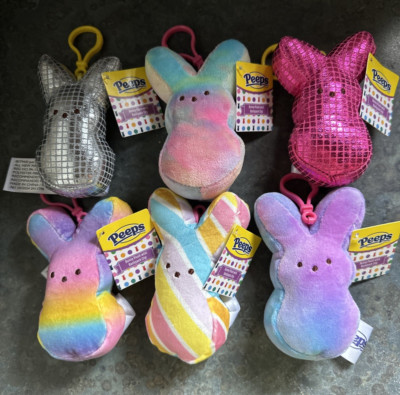 Choice of One (1) PEEPS Plush Bunny Rabbit Keychain Backpack Charm NWT