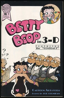 Betty Boop 3-D Comic Glasses Blackthorne Third Dimension Humor 1934 Cartoon Art