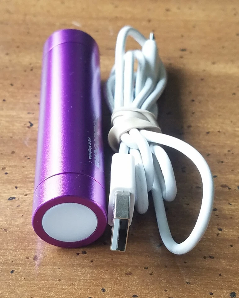 Batería Extendida Universal Powerocks Magicstick 2800mah Púrpura Funciona Usada Foto 2 de 4