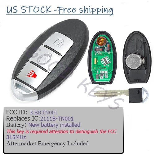 Llave de coche para Nissan Murano 2005 2006 2007 Smart Remote Key Fob 315MHz KBRTN001 3B Foto 3 de 4