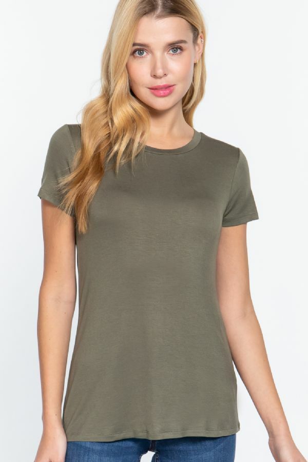 Soft Rayon Crewneck Tee