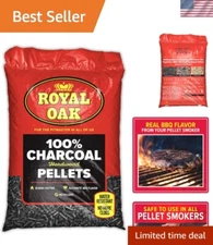 High Heat Charcoal Hardwood Pellets - Water-Resistant & Easy to Clean - 30lbs