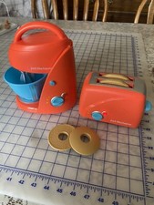 JUST LIKE HOME PLAY working TOASTER w/bread And MIXER  KITCHEN Toys r Us
