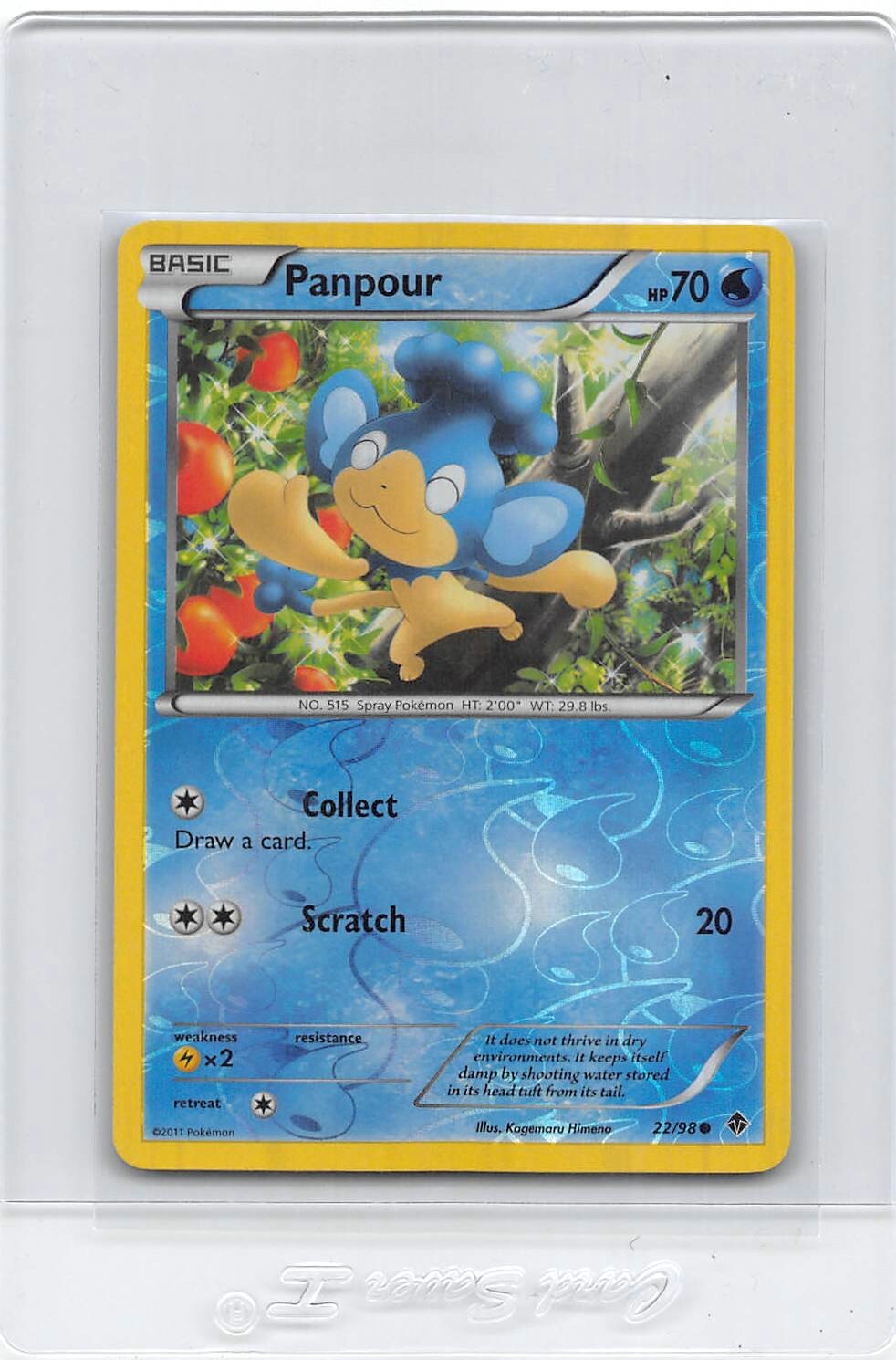 Panpour 22/98 - Common - Reverse Holo - Emerging Powers - POKEMON CARD - NM