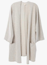 DONNI Striped Cardigan Rib Sweater Coat One Size Color Grey