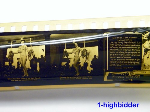 Vintage 1940 Backstage Earl Carroll 3D Tru-Vue Film Reel Stereoview Burlesque - Picture 6 of 11