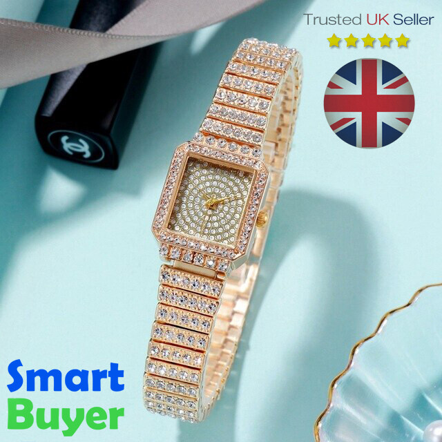 Ladies Women Wristwatches Crystal Bling Diamond Bracelet Quartz