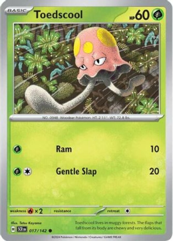 Pokemon Toedscool - 017/142 - Common NM-Mint Stellar Crown