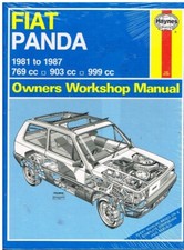 FIAT PANDA MK1 769 903 & 999 cc FUOCO BENZINA 1981-87 MANUALE OFFICINA PROPRIETARI *NUOVO*