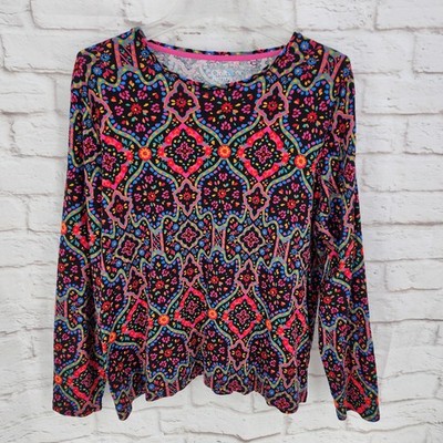 Croft & Barrow Colorful Boho Top Maximalists Morroccan Tile Classic Tee XXL 2XL