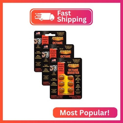Dyno-tab Octane Booster 6-Tab Card, 3-Pack, Each Pack Adds Up to 17 Points, Lab 
