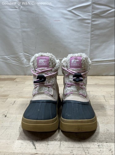 Sorel Out N About III Conquest Waterproof Sherpa Boots Pink Black Size Youth