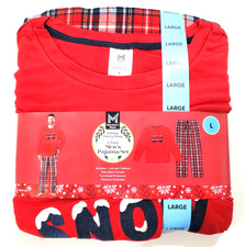 Members Mark Mens L Holiday Family Sleep Shirt  Pant Pajama Set LET IT SNOW