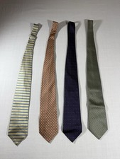4 claiborne Mens Silk Business Casual Ties Mixed Patterns