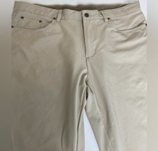 Greg Norman Mens Performance Stretch Pants Khaki Size 36x32 Golf Flex Waistband