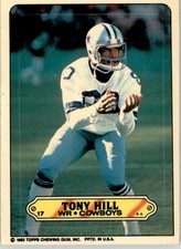 Tony Hill - 1983 Topps - #17b - Stickers Football