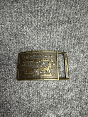 Levi Strauss Promo Dress Belt Buckle Denim Quality Clothing Vintage 80s USA