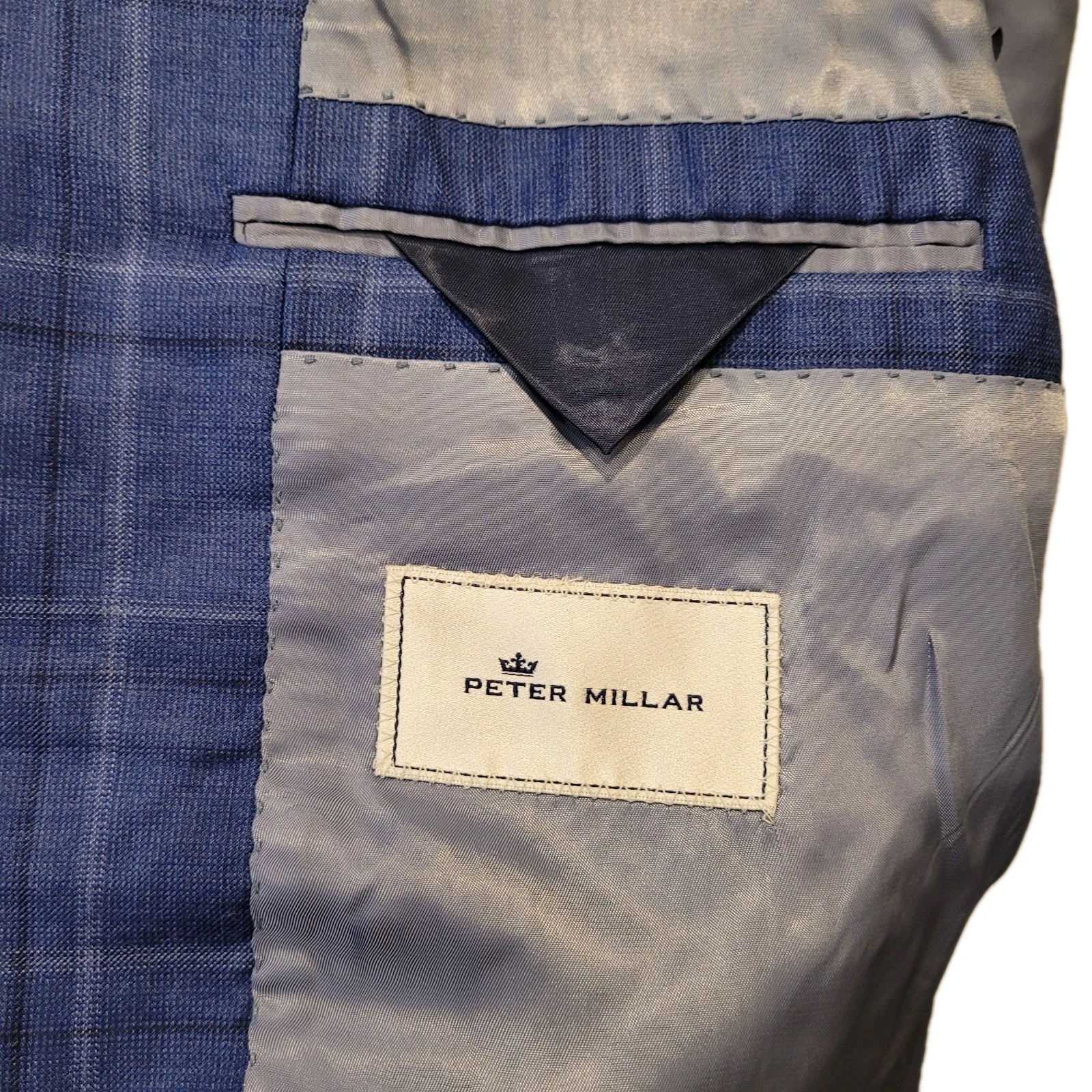 Peter Millar Wool Windowpane Plaid Two Button Dou… - image 13
