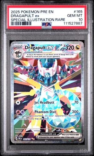 2025 POKEMON PRE EN-PRISMATIC EVOLUTIONS #165 DRAGAPULT EX PSA 10