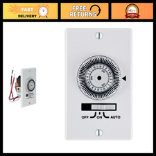 Heavy-Duty 20A Mechanical In-Wall Timer for Lights  Appliances, Easy Install