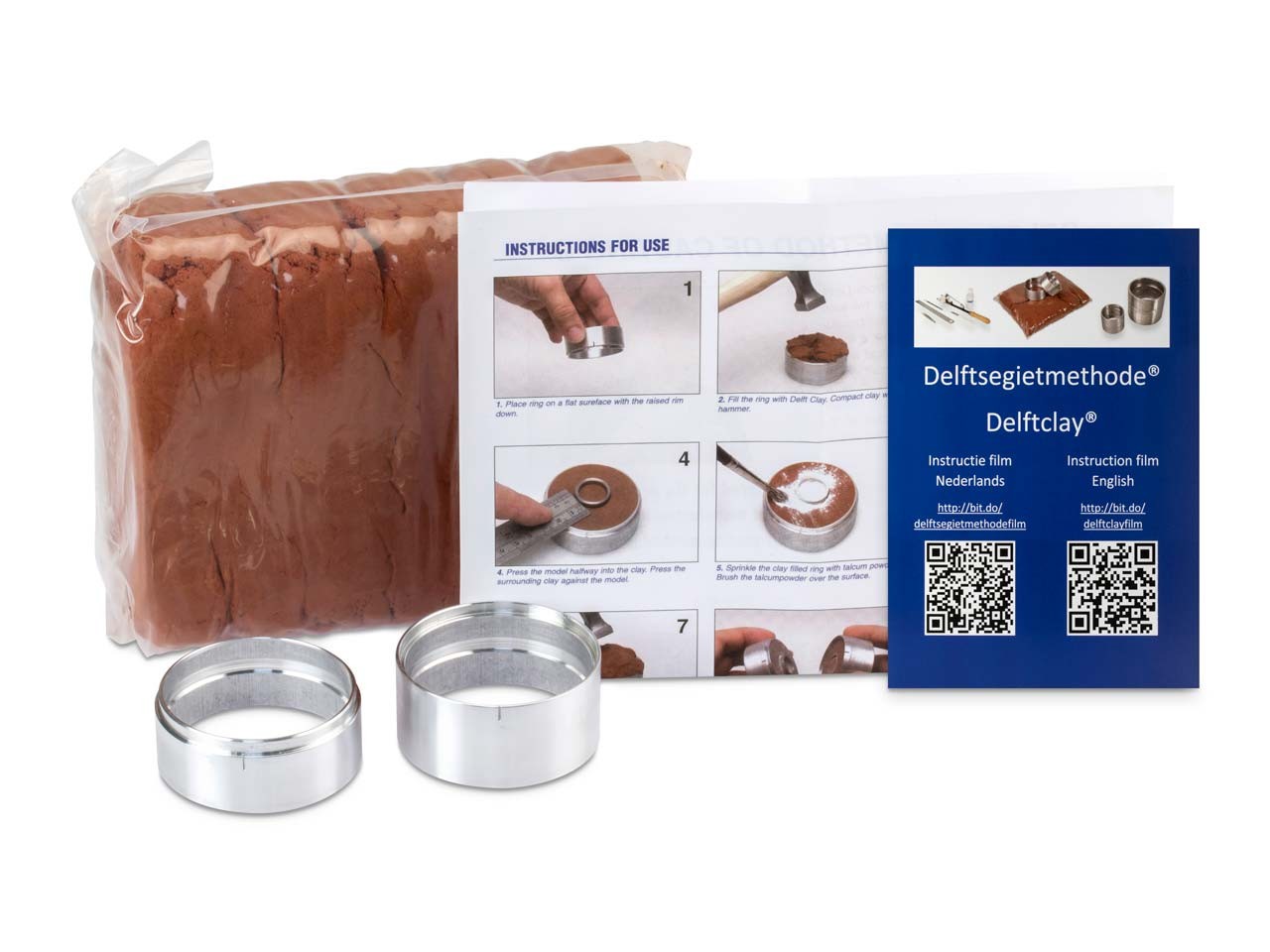Delft Modeling Clay Kit, 2Kg Of Clay Plus Casting Ring