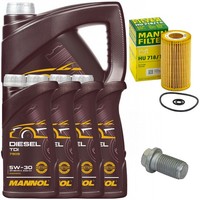 MotoröL Filter Set Mannol 5W-30 API 9 Liter + Schraube FüR Mercedes Vito W639