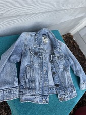 Oshkosh B gosh Denim Jean Jacket Button Up Unisex 3T Good Condition Light Wash