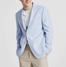 Calvin Klein Men's Slim Light Blue Sport Coat 38 S 295 MOAA17AX0151