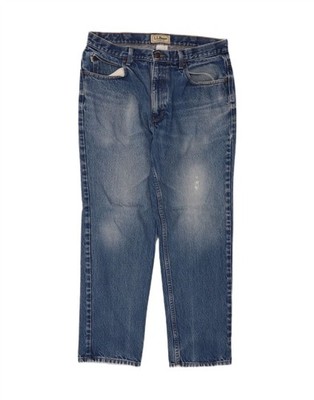 L.L.BEAN Herren Classic Fit Straight Jeans W34 L29 Blau Baumwolle DX20