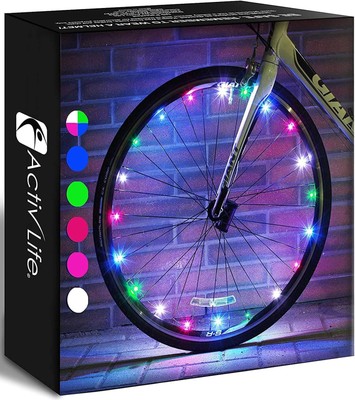 Activ Life 2-Tire Pack LED Bike Wheel Lights with Batteries Included, Get 100...
