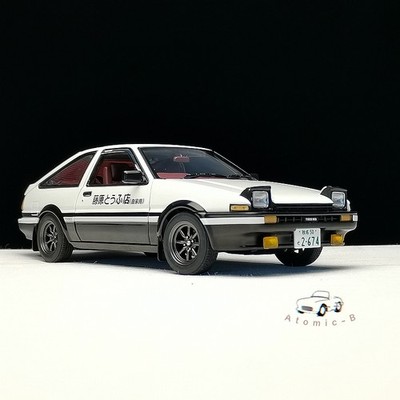 AUTOart Alto 1/18  AE86 Head Text D Alloy Plate Alloy Car Model Gift