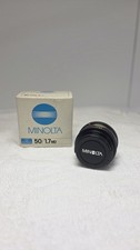 BRAND NEW NEVER USED VTG Minolta MD Mount f/1.7 50mm Prime Lens NEW Old Stock