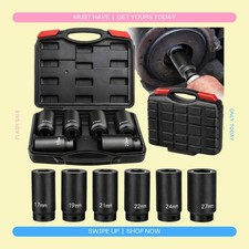 12in Drive Weighted Harmonic Balancer Socket Set 17-27mm 6pc Impact Kit 12in Drive Weighted Harmonic Balancer Socket Set 17-27mm 6pc Impact Kit