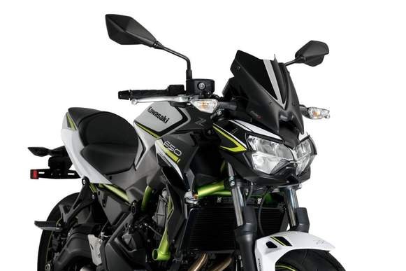 Puig Sport Screen | Black (Opaque) | Kawasaki Z 650 2020>Current