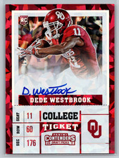 Dede Westbrook 2017 Panini Contenders Draft Picks Cracked Ice Rookie Auto /23