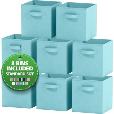 Storage Cubes Pack Of 8 - Standard Size Cube Storage Bin 10.5x10.5x11 With Du...