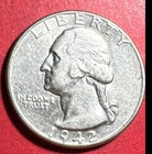 1942 US Washington SILVER Quarter! Choice AU! "Philadelphia" WW2! Old US Coin!