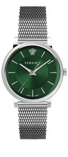 Versace Watch V-Circle VE5A00620 Steel 42mm Green Dial Swiss Quartz WR