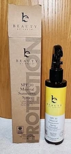 Beauty By Earth SPF 30 Mineral Sunscreen Spray Transparent Zinc Oxide Unscented