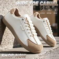 Mens Wide Toe Casual Sneakers Non-Slip Flat Shoes for Walking Running Daily Wear