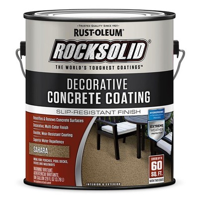 Rust-Oleum 306265 Rocksolid Decorative Concrete Coating Multi Color SAHARA gal