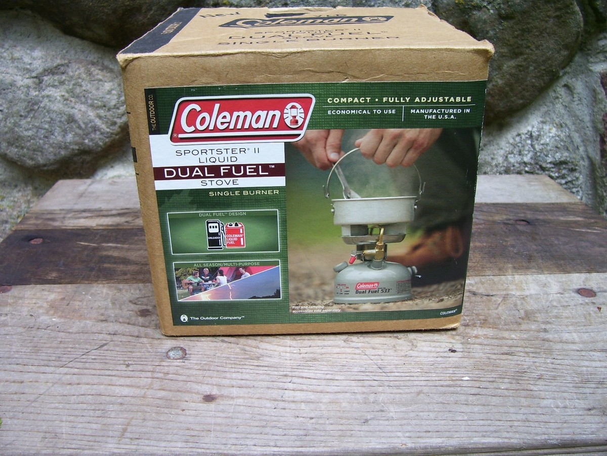 COLEMAN 533 SPORTSTER II DUAL FUEL STOVE 05/2011 NEVER USED