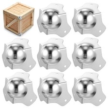 8 Pieces Metal Ball Corner Edge Protector - Heavy Duty Furniture Flight Cas...