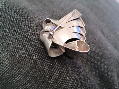 Vintage .925 Napier Brooch Sterling Silver 1940's Art Deco USA - Picture 3 of 7