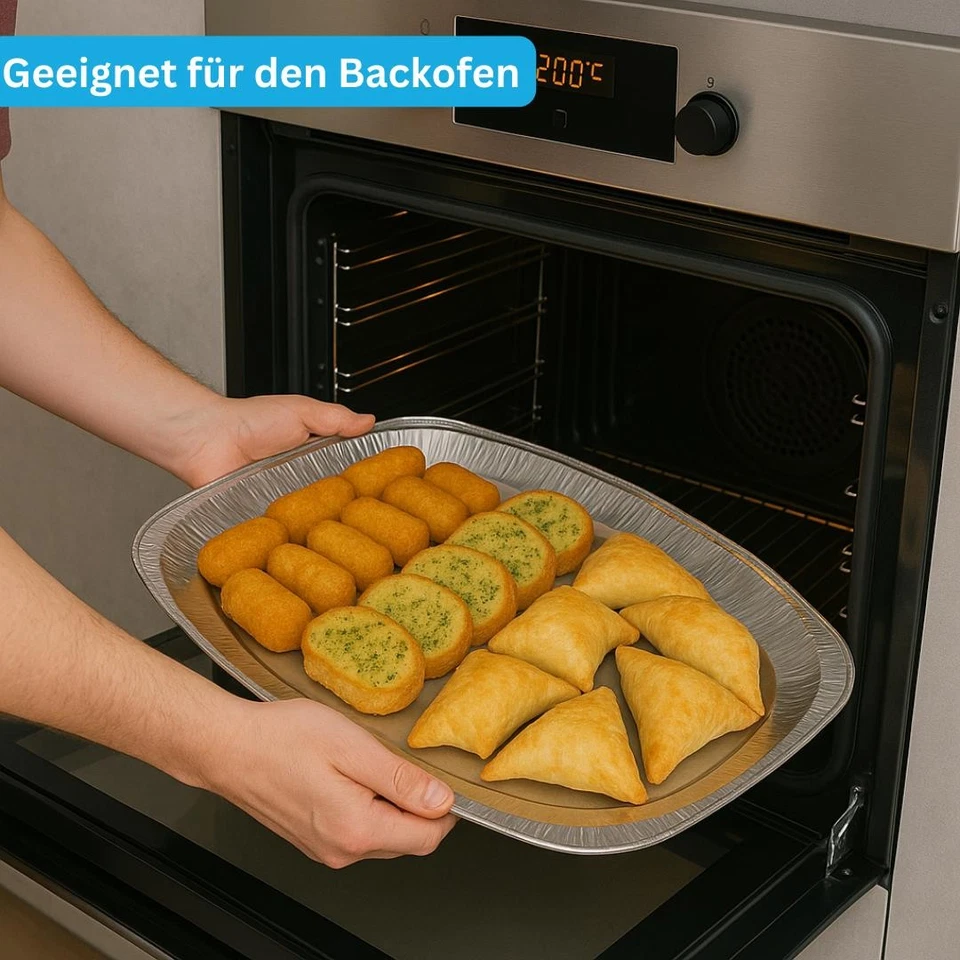 Enpack Alu Servierplatte 55x30 cm - optimal für Buffet Party - Grillplatten oval - Bild 4 von 4