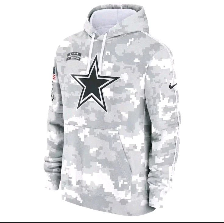 ТОЛСТОВКА С КАПЮШОНОМ МАЛЕНЬКИЙ ПУЛОВЕР DALLAS COWBOYS NFL NIKE SALUTE TO SERVICE ON FIELD CLUB  - Изображение 2 из 4