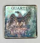1969 Walla Walla WA Foster Eagle TONED 1/4oz 999 Silver Square Bar WOW Rare NR