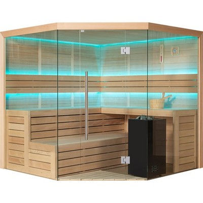 AWT Sauna E1611C, Hemlock, 180x180, 9kW Virta
