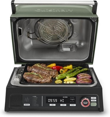 Cuisinart FlavorBoost 8-in-1 Outdoor Electric Grill, Smoker, Air Fry, Steamer
