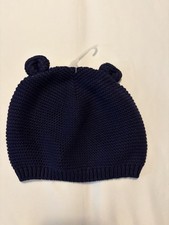 Baby Gap Navy Knit Beanie Hat Bear Ears 18  24 Months New With Tags